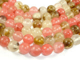 Fire Cherry Quartz Beads, 12mm, Round Beads-Gems: Round & Faceted-BeadBeyond