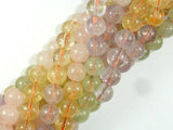 Mixed Quartz- Rose Quartz, Amethyst, Citrine, Prehnite, 10mm-Gems: Round & Faceted-BeadBeyond