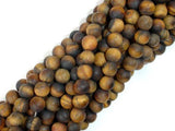 Matte Tiger Eye, 6mm Round Beads-Gems: Round & Faceted-BeadBeyond