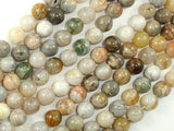 Bamboo Leaf Agate, 8mm (8.3 mm) Round Beads-Gems: Round & Faceted-BeadBeyond