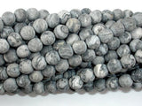 Matte Gray Picture Jasper Beads, 6mm, Round Beads-Gems: Round & Faceted-BeadBeyond
