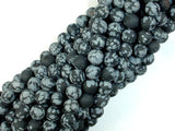 Matte Snowflake Obsidian, 6mm, Round Beads-Gems: Round & Faceted-BeadBeyond