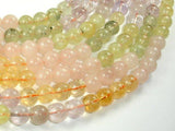 Mixed Quartz- Rose Quartz, Amethyst, Citrine, Prehnite, 10mm-Gems: Round & Faceted-BeadBeyond