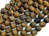 Matte Tiger Eye, 10mm Round Beads-Gems: Round & Faceted-BeadBeyond