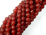 Carnelian Beads, 8mm, Red, Faceted Round Beads-Gems: Round & Faceted-BeadBeyond