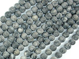 Matte Gray Picture Jasper Beads, 6mm, Round Beads-Gems: Round & Faceted-BeadBeyond