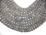 Matte Gray Agate Beads, 10mm Round Beads-Gems: Round & Faceted-BeadBeyond