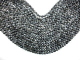 Black Labradorite, Larvikite, 6mm Faceted Round Beads, 14 Inch-Gems: Round & Faceted-BeadBeyond