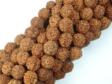 Rudraksha Beads, 9mm-9.5mm Round Beads-Wood-BeadBeyond