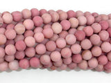Matte Rhodonite Beads, Round, 6mm-Gems: Round & Faceted-BeadBeyond