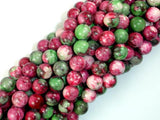 Rain Flower Stone, Red, Green, 8mm Round Beads-Gems: Round & Faceted-BeadBeyond