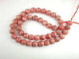 Rhodochrosite Beads, 9mm Round Beads-Gems: Round & Faceted-BeadBeyond