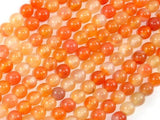 Carnelian Beads, Orange, 6mm (6.4mm) Round Beads-Gems: Round & Faceted-BeadBeyond