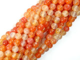 Carnelian Beads, Orange, 6mm (6.4mm) Round Beads-Gems: Round & Faceted-BeadBeyond