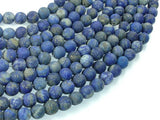 Matte Natural Lapis Lazuli Beads, 8mm Round Beads-Gems: Round & Faceted-BeadBeyond