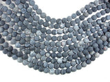 Frosted Matte Agate - Gray, 10mm Round Beads-Agate: Round & Faceted-BeadBeyond