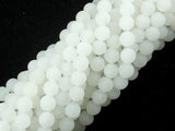 Matte White Jade Beads, 6mm Round Beads-Gems: Round & Faceted-BeadBeyond