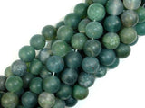 Matte Moss Agate Beads, 8mm Round Beads-Gems: Round & Faceted-BeadBeyond