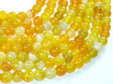Banded Agate Beads, Yellow, 8mm Round Beads-Agate: Round & Faceted-BeadBeyond