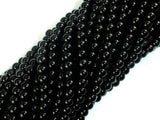 Black Stone, 4mm Round Beads-Gems: Round & Faceted-BeadBeyond
