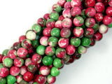 Rain Flower Stone, Red, Green, 6mm Round Beads-Gems: Round & Faceted-BeadBeyond