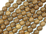 Wenge Wood Beads, 8mm Round Beads, 34 Inch-Wood-BeadBeyond