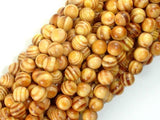 Indonesia Agathis Alba King Wood Beads, 8mm Round-Wood-BeadBeyond