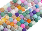 Frosted Matte Agate - Multi Color, 8mm Round-Gems: Round & Faceted-BeadBeyond