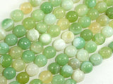 Banded Agate Beads, Light Green, 8mm Round Beads-Agate: Round & Faceted-BeadBeyond