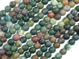 Matte Indian Agate Beads, Fancy Jasper Beads, 6mm-Gems: Round & Faceted-BeadBeyond