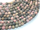 Matte Rhodonite Beads, 6mm, Round Beads-Gems: Round & Faceted-BeadBeyond