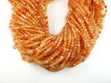 Carnelian Beads, Orange, 4mm (4.4mm) Round Beads-Agate: Round & Faceted-BeadBeyond