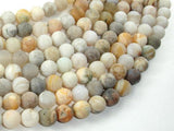 Matte Bamboo Leaf Agate, 8mm Round Beads-Gems: Round & Faceted-BeadBeyond
