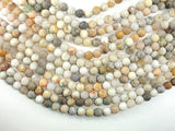 Matte Bamboo Leaf Agate, 8mm Round Beads-Gems: Round & Faceted-BeadBeyond