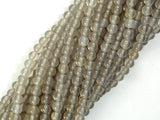 Gray Agate Beads, 4mm, Round Beads-Agate: Round & Faceted-BeadBeyond