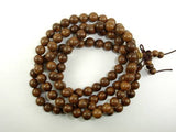 Gold Phoebe Ebony Beads, Gold Wire Sandalwood, 8mm Round Beads-Wood-BeadBeyond
