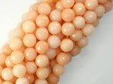 Jade Beads, Peach, 10mm, Faceted Round-Gems: Round & Faceted-BeadBeyond