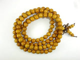 Yellow Wood Beads, Nangka Wood Beads, 8mm(7.8mm) Round Beads, 32 Inch-Wood-BeadBeyond