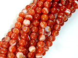 Banded Agate Beads, Red & Orange, 6 mm Round-Agate: Round & Faceted-BeadBeyond