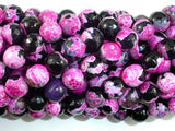 Agate Beads, Pink & Black, 8mm Faceted-Agate: Round & Faceted-BeadBeyond