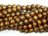 Gold Coral Beads, 8mm Round Beads, Mala Beads-Gems: Round & Faceted-BeadBeyond