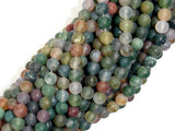 Matte Indian Agate Beads, Fancy Jasper Beads, 4mm-Gems: Round & Faceted-BeadBeyond