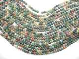 Matte Indian Agate Beads, Fancy Jasper Beads, 6mm-Gems: Round & Faceted-BeadBeyond