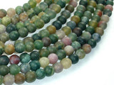 Matte Indian Agate Beads, Fancy Jasper Beads, 8mm-Gems: Round & Faceted-BeadBeyond