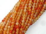 Carnelian Beads, Orange, 4mm (4.4mm) Round Beads-Agate: Round & Faceted-BeadBeyond