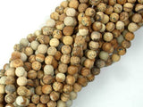 Matte Picture Jasper Beads, 4mm, Round Beads-Gems: Round & Faceted-BeadBeyond