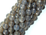 Gray Agate Beads, 10mm Faceted Round Beads-Agate: Round & Faceted-BeadBeyond