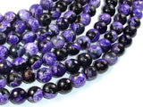 Agate Beads, Purple & Black, 10mm Faceted-Agate: Round & Faceted-BeadBeyond