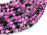 Agate Beads, Pink & Black, 8mm Faceted-Agate: Round & Faceted-BeadBeyond