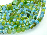 Agate Beads, Blue & Green, 8mm(8.4mm) Faceted-Agate: Round & Faceted-BeadBeyond